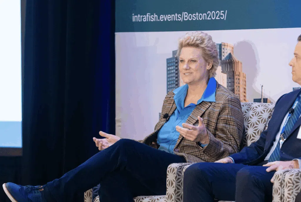 Woman speaking on a panel